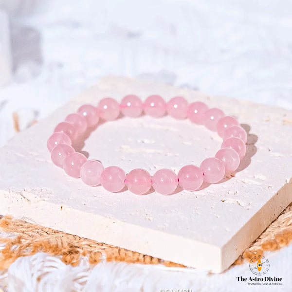 Natural Rose Quartz Love & Emotion Charm Bracelet