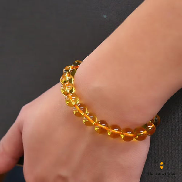 Natural Citrine Wealth & Prosperity Charm Bracelet
