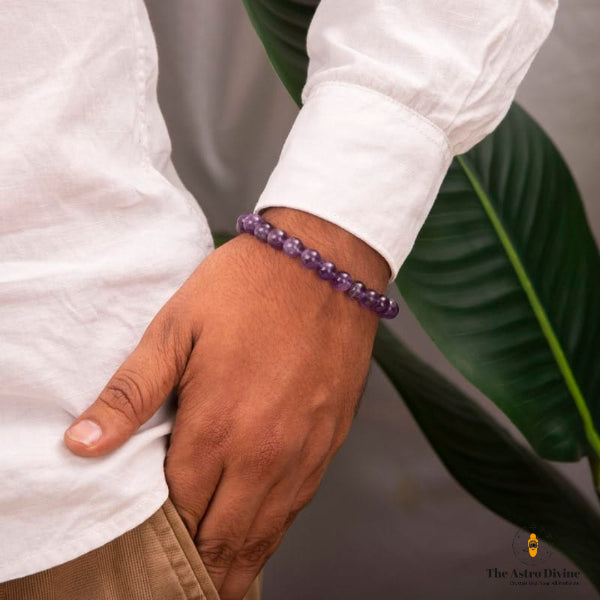 Natural Amethyst Relief Anxiety & Stress Charm Bracelet