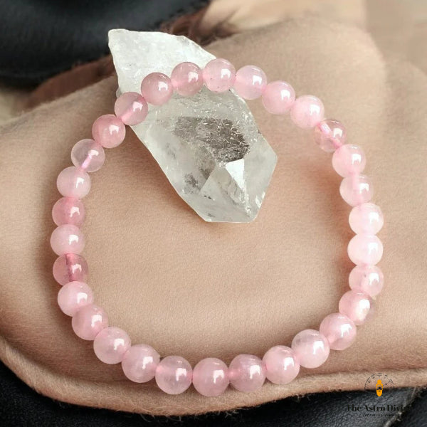 Natural Rose Quartz Love & Emotion Charm Bracelet