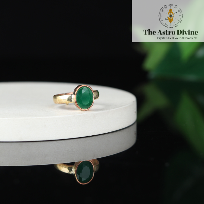 Natural Emerald Panna Ashtadhatu Adjustable Ring