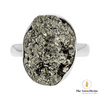 Natural Pyrite Sterling Silver Wealth Charm Ring