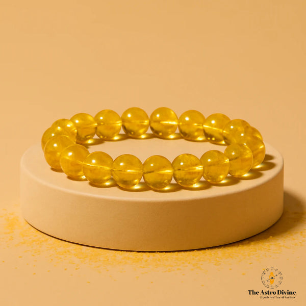 Natural Citrine Wealth & Prosperity Charm Bracelet