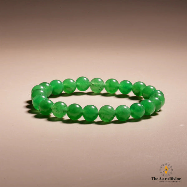 Natural Green Aventurine Health & Peace Charm Bracelet