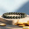 Natural Raw Pyrite Wealth Charm Crystal Bracelet